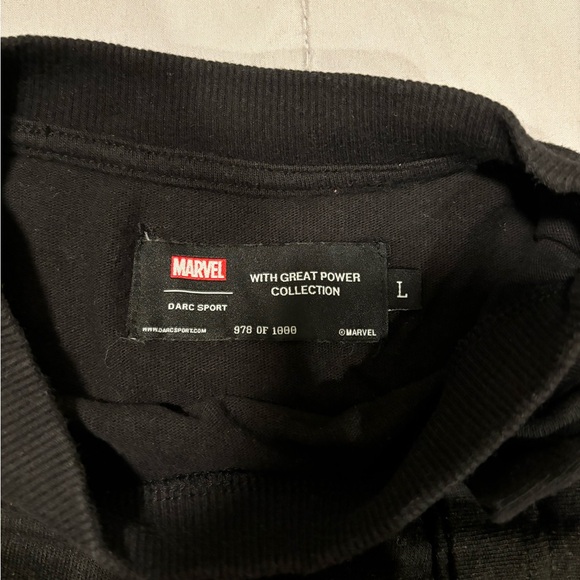 Darc Sport "With Great Power" Spiderman Premium Oversized T-Shirt in Black - Picture 9 of 9